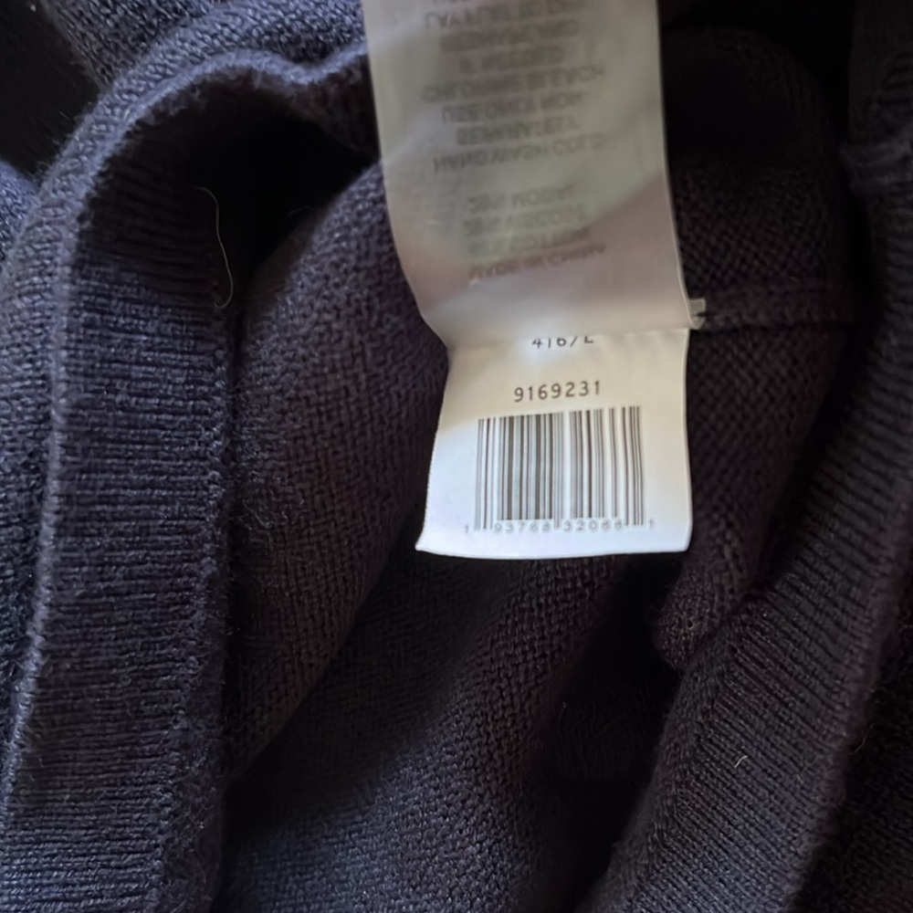Vince Camuto Striped Dolman Sleeve Sweater Navy Boat Neck NWT Size Large - Picture 8 of 10